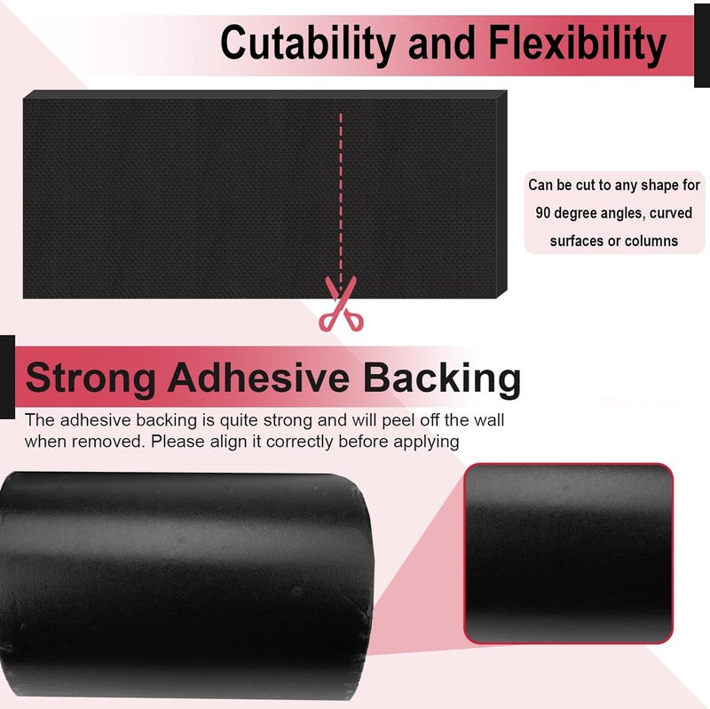 BFXM Garage Wall Protector for Car Doors, Garage Wall Bumper, Waterproof Garage Anti-Collision Strip, 78.74" x 7.87" x 0.23" Self Adhesive EVA Foam for Collision Protection (2 Pack) - Image 4
